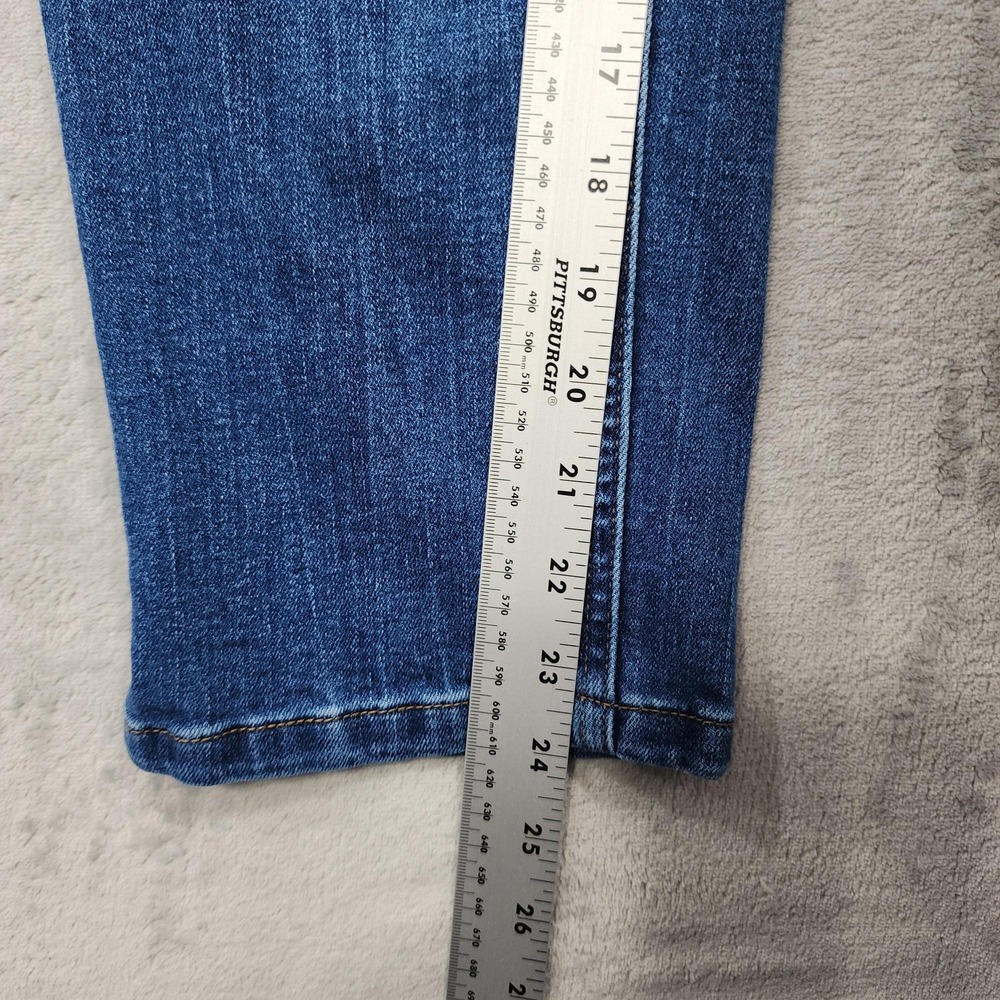 Maurices Jeans Womens 6 SHORT Blue Mid Rise Slim Straight Ankle Original Stretch - Picture 13 of 15